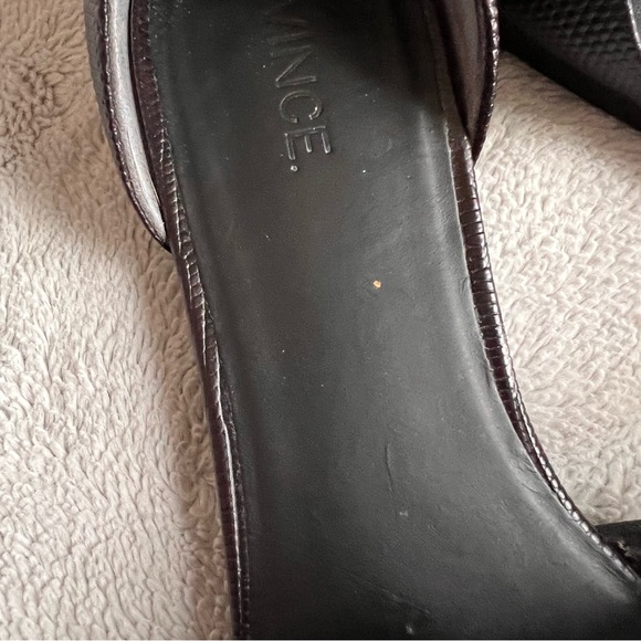 Vince Neves D'orsay Structured Leather Contemporary Woven Flats Black Sz 7 - Picture 11 of 14